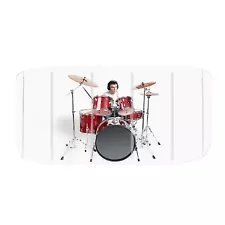 Drum Shield DS5 L 6 Section Drum Shields 6 acrylic panels Full 1/4" x 24" x 60"