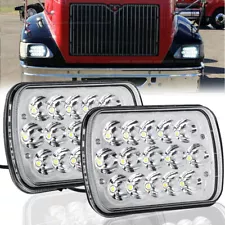 Pair 5X7 7x6 LED Headlights Hi Low Beam For International IHC 9200 9900 9400i (For: 2005 9400i SBA)