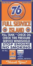 UNION 76 GAS STATION PUMPS FULL SERVICE ISLAND OLD SIGN REMAKE BANNER ART MURAL
