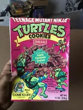 TEENAGE MUTANT NINJA TURTLES DELICIOUS COOKIES FULL BOX APPLE CINNAMON GRAHAM