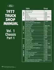 Service Manual for 1977 Ford Truck (5 Vol) (For: 1977 Ford)