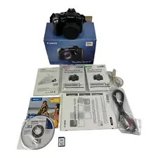 Canon PowerShot SX10 IS 10.0MP Digital Camera - Black - SD Card - Manuals Cords