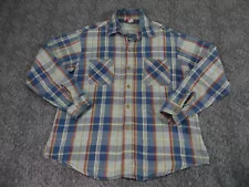 Vintage Big Mac For JC Penny Flannel Mens Large Long Sleeve Button Up Plaid