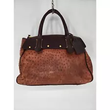 Dooney & Bourke Brown Ostrich Leather Handbag