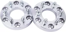 2pc 6x5.5 to 6x135 Wheel Adapters 1 Inch 14x1.5 Stud for Chevy 6 Lug to Ford Rim