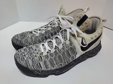 Nike Zoom KD 9 Oreo Black White Mens Basketball Sneaker 843392-100 - Sz 10