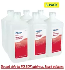 Equate 91% Isopropyl Alcohol Antiseptic Liquid, Resealable, 6 PACK, 6 x 32 fl oz