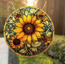 Sunflower Window Hanging Sun Catcher Gardening Home Decor Decorative Gift