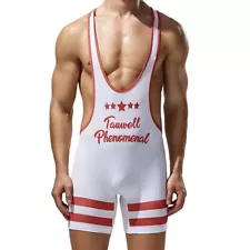 College Jocks White USA State Wrestling Singlets Bodysuit Jumpsuit UK FAST POST