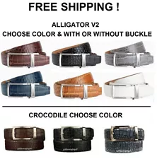 Nexbelt Reptile Crocodile Alligator Series No Holes Belt With Ratcheting System