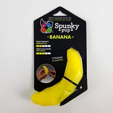 Spunky Pup Rubber Yellow Banana 5.5" Play Toy Treat Hider Floats New