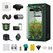 VIVOSU GIY Smart Grow Tent System 2.7x2.7, WiFi-Integrated Grow Tent Kit