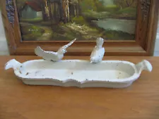 Vintage Cast Iron Bird Bath / Feeder