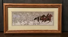 Listed Artist BEV DOOLITTLE (1947-) "SACRED GROUND" Print Nicely Matted & Framed