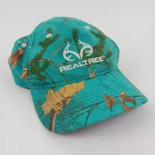 Realtree Antler Light Blue Nature Design Adjustable Hook And Loop Casual Hat