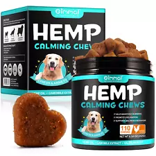 110x DOG FOOD Hemp Chews Calming Chews for Dogs ANXIETY RELIEF TREATS - CHICKEN