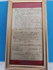 1803 Reciept For The Sale Of 25 Acres of Land