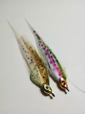 2- 4" Weedless Weighted Fish Skull Pike Bass Trout Saltwater Flies