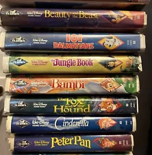 SALE-RARE walt disney ALL black diamond vhs tapes lot Vintage Collectors