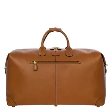 SALE Brics LIFE PELLE 18'' CARGO DUFFLE BAG 100% Italian Leather - TAN