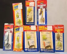 Vintage Worden's Rooster Tail Spinners, Lot of 8 Fishing Lures - Assorted NEW