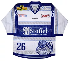 Andrew Canzanello Straubing Tigers DEL Game Worn German Hockey Jersey LT XL