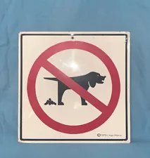 No Dog Poop Zone Replacement Metal Sign for Home Business Decor 1979 VTG Rare