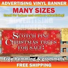 SCOTCH PINE Advertising Banner Vinyl Mesh Sign Christmas Trees For Sale Xmas Fir