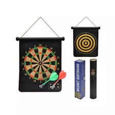 17'' Magnetic Dart Board Set Double Sided Dartboard Game for Adult & Kids