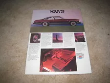 1975 Chevrolet Nova LN SS coupe sedan sales brochure catalog literature