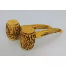 Smoking Pipe Shaped Plastic Salt and Pepper Shakers Arkansas Southern Souvenir