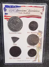 1776 American Revolution Coin Replicas - 6 Coins Replicas