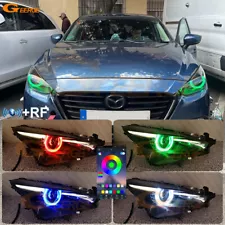 For Mazda 3 Mazda3 Axela BM BN Bluetooth APP Multi Color RGB LED Angel Eyes Kit