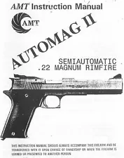 AMT Automag 2 II Pistol Owners Instruction and Maintenance Manual