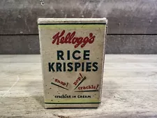 Vintage 1940’s Kelloggs Rice Krispies Sample Cereal Box