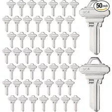 Blank Key Blanks, Pack of 50 Uncut SC4 Blank Keys for Kwikset