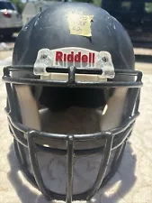 Riddell Speed Large Football Helmet (Flat Black W/ Black Face Mask)