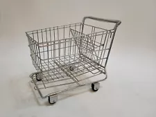 Small Metal Shopping Cart 10.5" Tall X 12" Long X 8" Wide