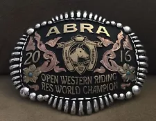 SALE Vintage 2016 ABRA American Buckskin Reg. World Champion Trophy Belt Buckle