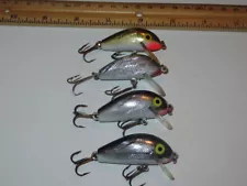 Lot of 4 Rebel Humpy Crankbait Lures Various Colors