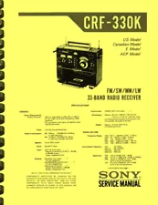 Sony CRF-330K FM SW MW 33-Band Radio Receiver 3-in-1 combination SERVICE MANUAL