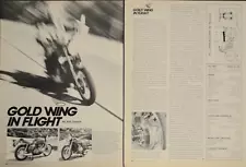 1975 Honda Gold Wing GL1000 Original Motorcycle 3 page test Article