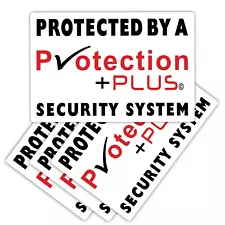 4 x 130mm Protection Plus™ Security Stickers Alarm Warning Signs Bell Box Door