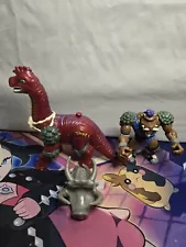 TMNT Cave Turtles Bebop w/ Bodacious Brontosaurus Rare Ninja Turtle Dinosaur Toy