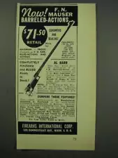 1950 F.I. Ad - F.N. Mauser Barreled-Actions