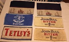 Vintage British Beer Pub Bar Towels 18'' x 8-9" Lot Of 6