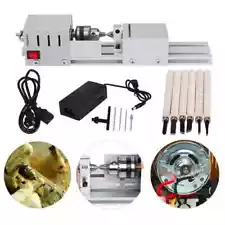 Mini CNC Lathe DIY Woodworking Machine Beads Standard Set Grinding Polishing