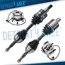 Front Wheel Hubs & Bearings + Front CV Axle Shafts for Chevy Blazer GMC Jimmy (For: 1997 Chevrolet Blazer)