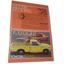 Toyota SR5 & LongBed Pickup Truck Print Advertsmnt 1977 OR GET ANY 3 ADS FOR $24