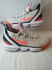 Size 13-Nike LeBron 16 Air Tech Challenge Hot Lava White 2019 CI1521-100